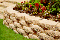 Ashlar Blend type allan block wall