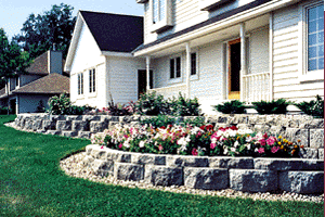 Masonry block wall construction on Long Island