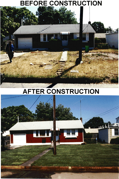 New Sod Lawn and Walkway in Bayshore, New York