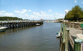 present day view of northport dock, northport ny