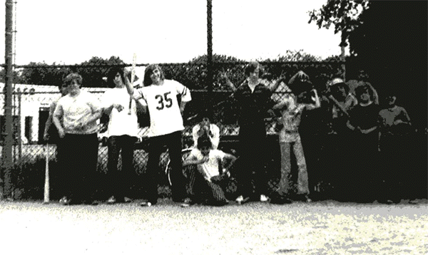 playing baseball at pulaski road school, east northport, ny