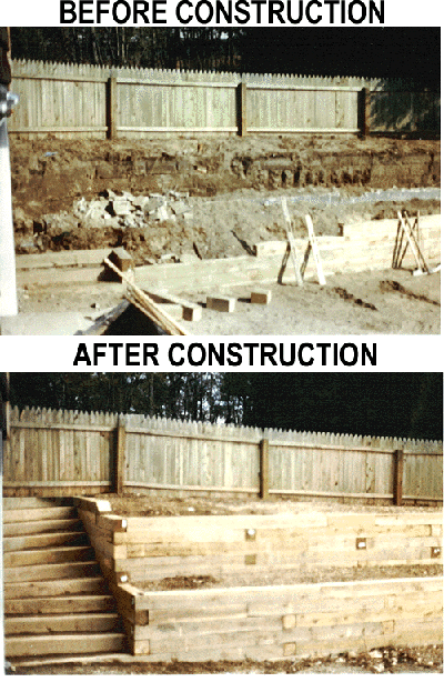 	Retaining wall and planters completed in Huntington, NY