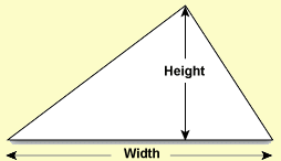 calculating triangle square foot areas for landscape construction